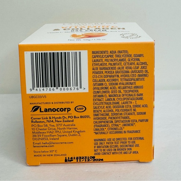 Lanocreme‎ Energizing Vitamin C & Collagen Day Cream Moisturizer - Picture 6 of 6